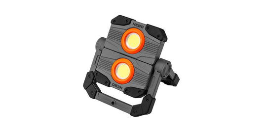 NEBO OMNI 2K Work Light: 2000 Lumen OMNI-Directional Portable Work light Flashlight Features a USB power bank