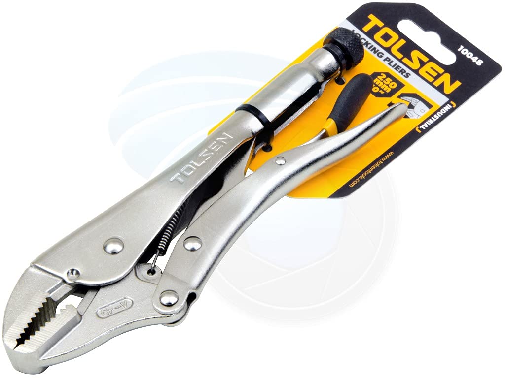 Tolsen Straight Jaw Locking Pliers 10" (250mm) - Heavy Duty Mole Grip Vice Plier