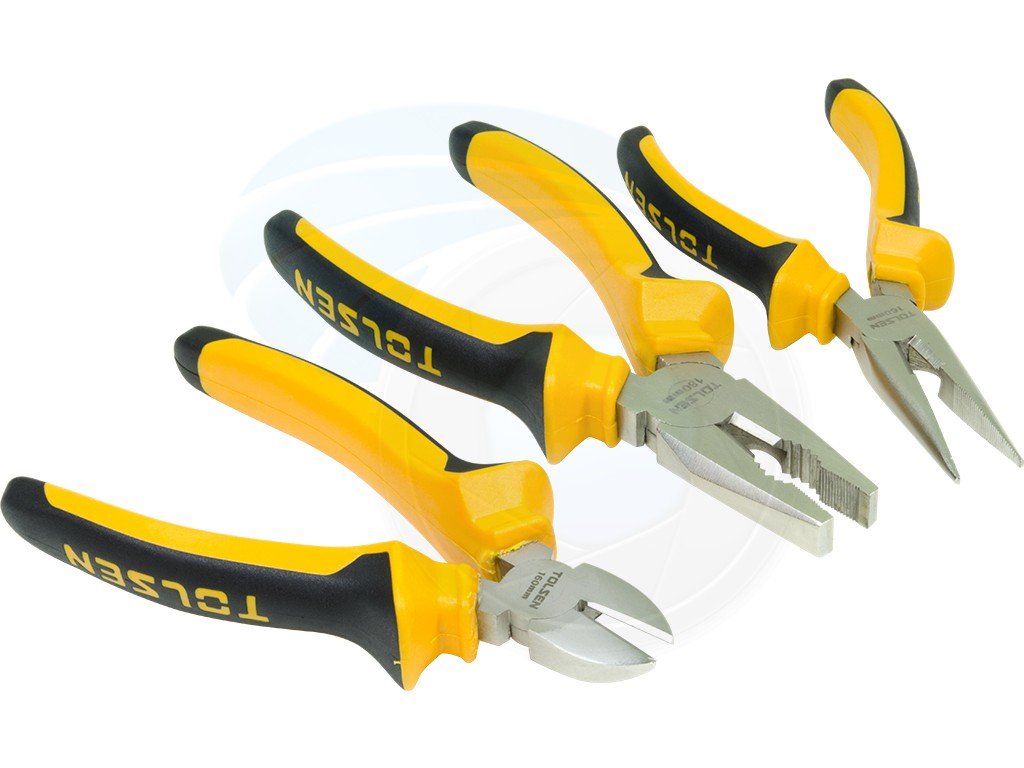 Tolsen 3pce Plier Set Heavy Duty