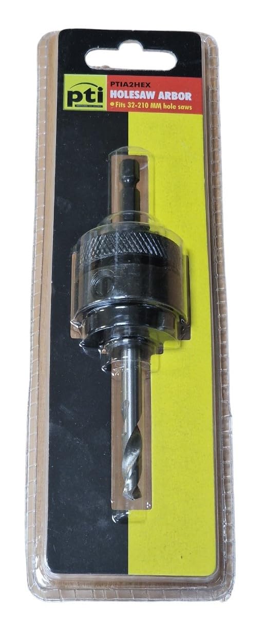 A2 Hole Saws Arbor - 32-210mm With ¼” Hex Drive, Hole Saw Drill Bit, Screw Thread Hex Shank Arbor, High-Speed Steel Pilot Drill - Quick Release Mandrel, 70mm, 76mm, 90mm etc