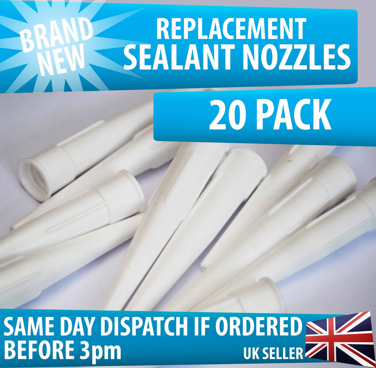 20 x Spare Sealant Nozzle for Silicone Mastic Gun Tubes
