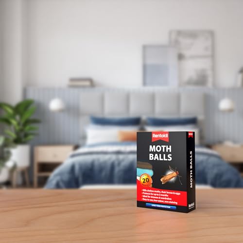 Rentokil RKLPSM97 Moth Balls (Pack of 20), Clear, 10.3x14.5x4.3 cm