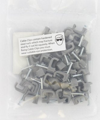 Flat Twin & Earth Cable Clips 2.5mm (Pack of 50)