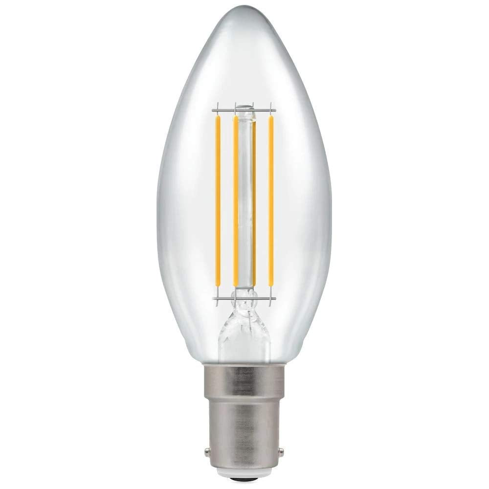 Crompton Lamps 7147 5W B15 SBC LED Dimmable Filament Candle 2700K - Warm White