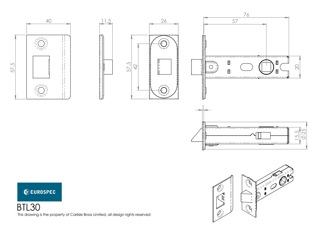 Carlisle Brass BTL25 Latch