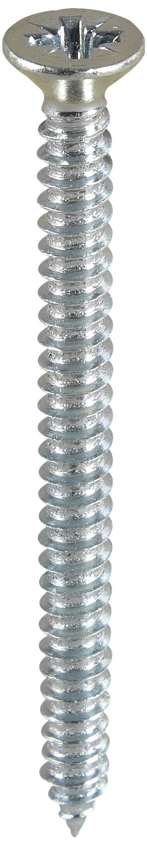 TIMco 00061CCAZ BZP PZ2 Self-Tapping Screw Countersunk - Silver (Box of 1000)