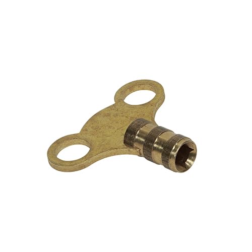 Handyfix Radiator Bleed Key- Radiator Valve Clock Key for Bleeding and Air Vent-Solid Brass- Pack of 2
