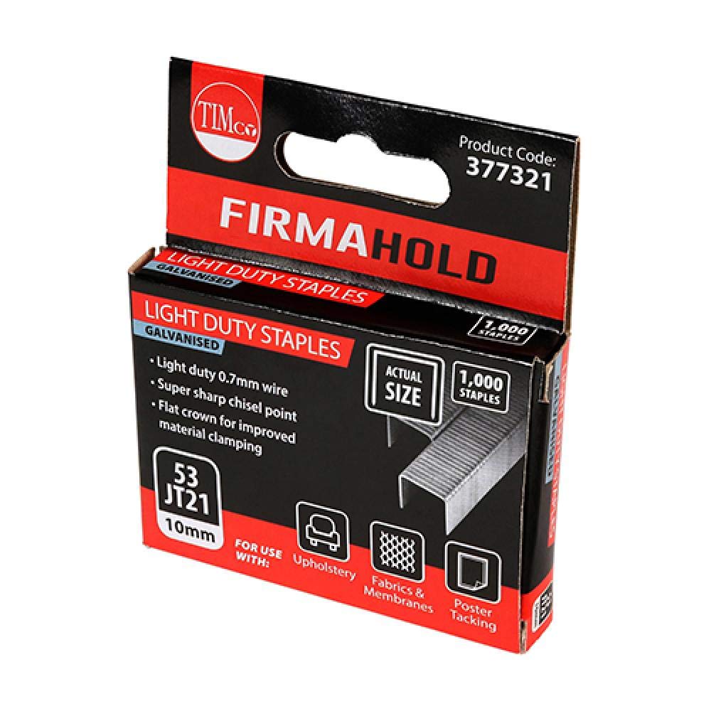 Timco Firma Hold JT21 Light Duty Staples 10mm