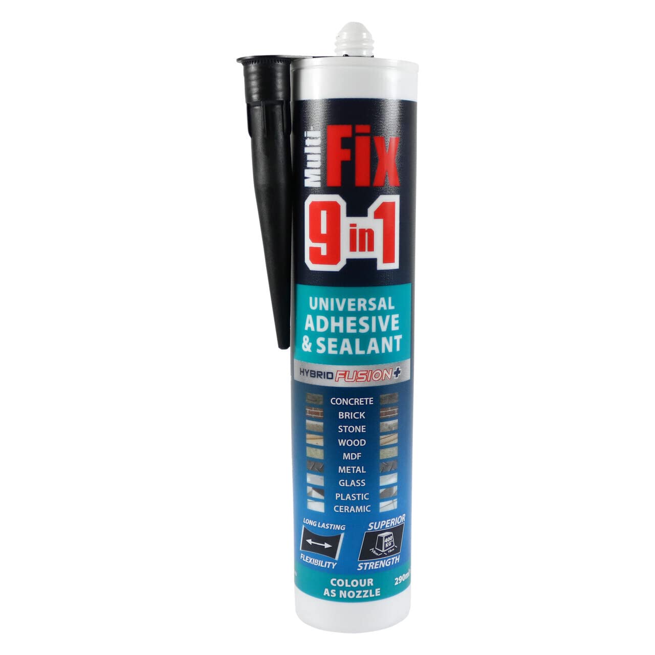 Multi-Fix 9 in 1 Universal Adhesive & Sealant - Black 290ml