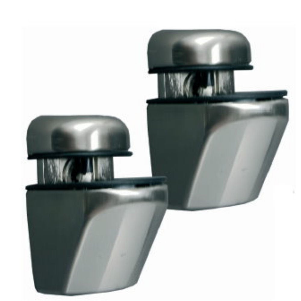 1 Pair Large x Satin Chrome Steel Adjustable Glass Shelf Support Brackets 6-22mm