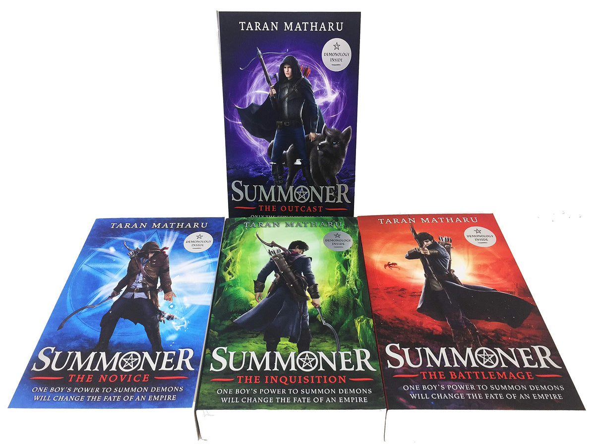 Taran Matharu The Summoner 4 Books Collection Set (The Battlemage, The Novice, The Inquisition, The Outcast)