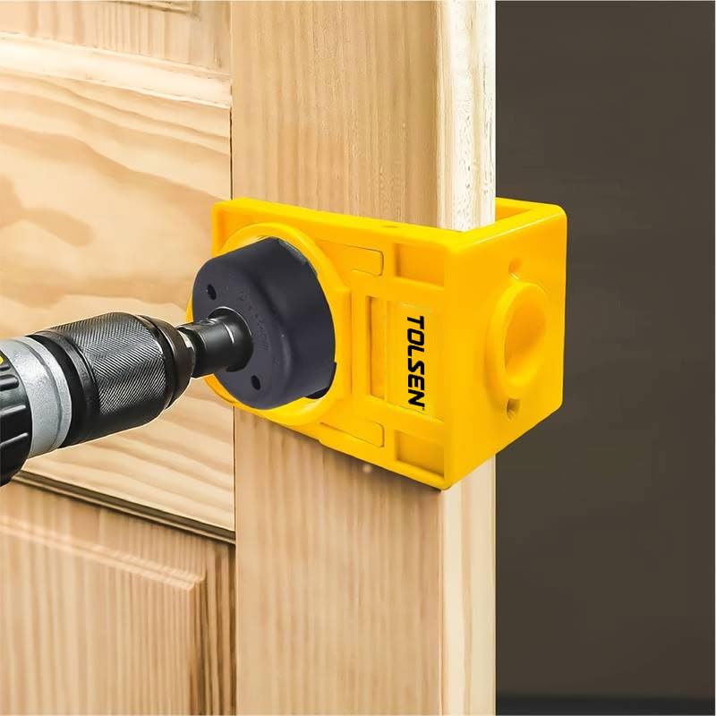 Tolsen Door Lock Installation Kit, Yellow, Set of 25 Pieces