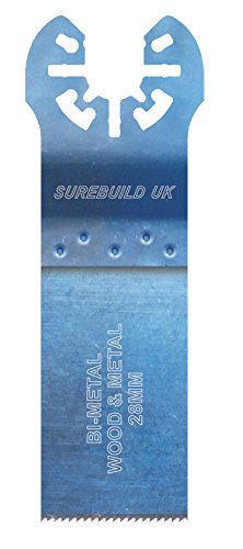 Surebuild SBM0006-3 28mm Multitool Sawblade for Metal, Wood & Plastic pack 3