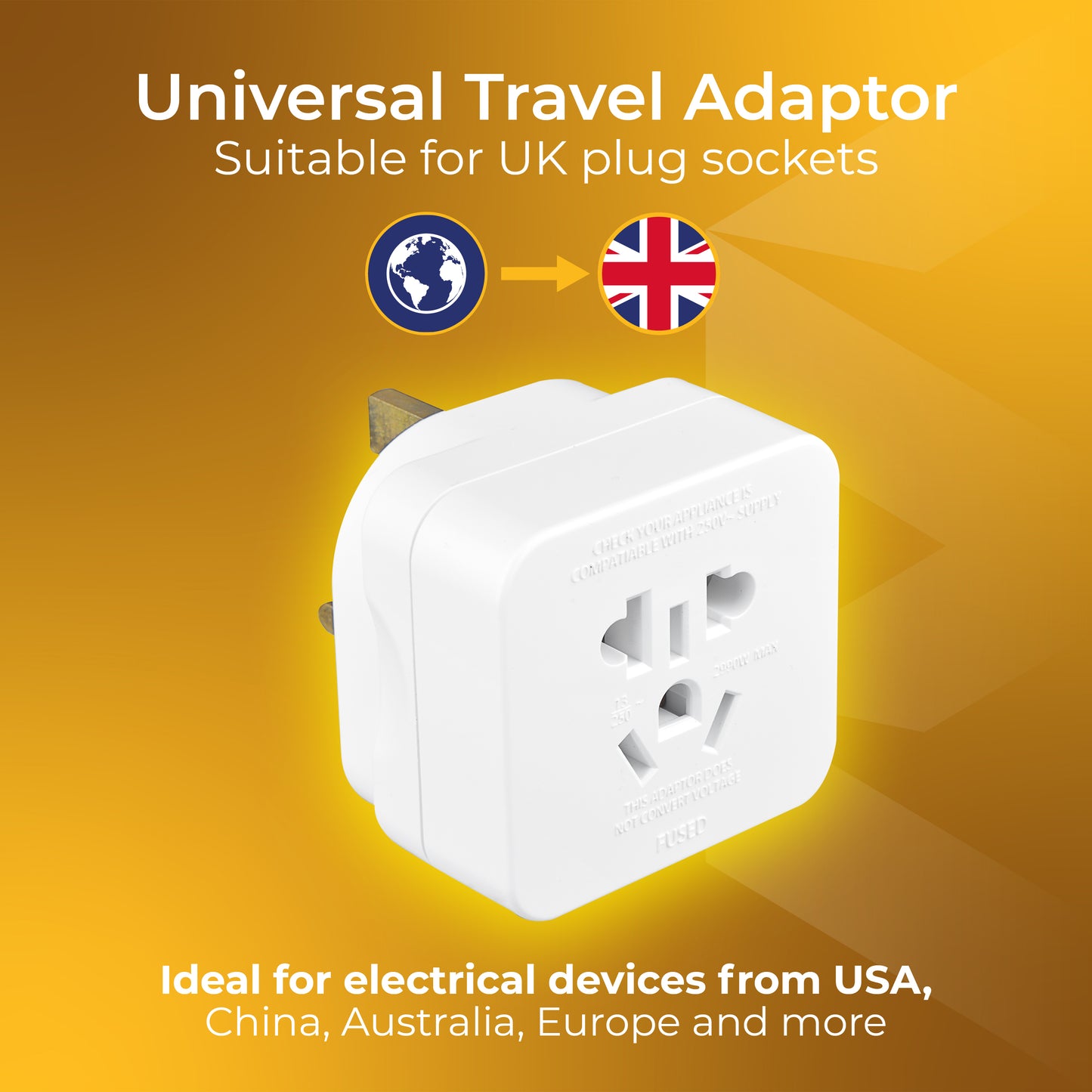 Master plug Tourist Travel Mains Adapter