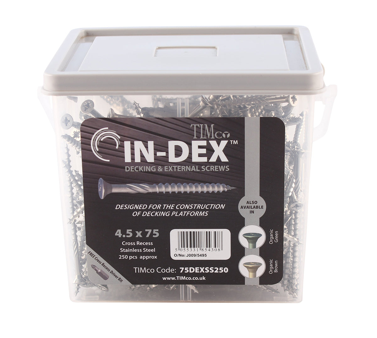 TIMco Index PZ2 Decking Screw - Silver (Box of 250)