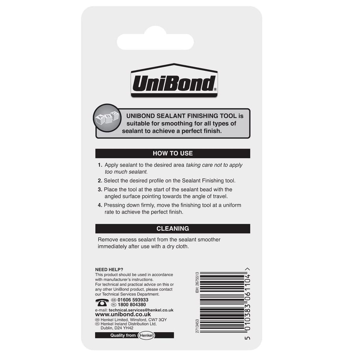 Unibond Sealant Finishing Tool UNI1582528
