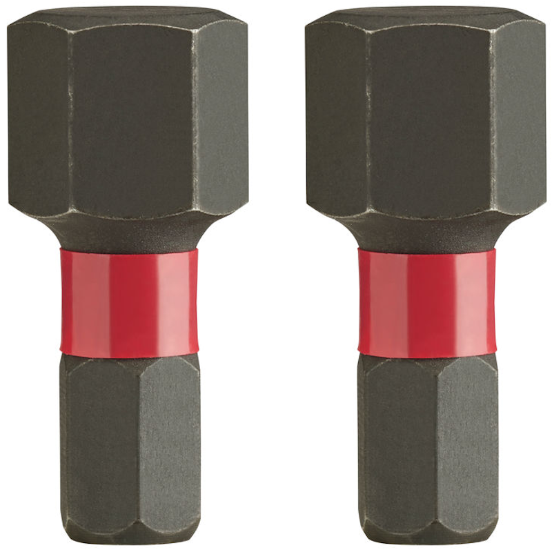 Milwaukee S/bit shw hex8mm x 25mm 2pc