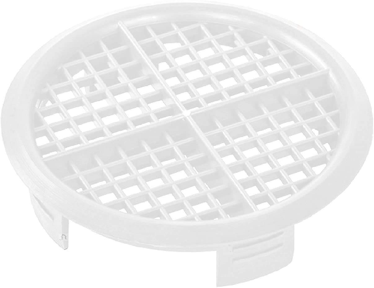 10 Number Timloc 70mm White Plastic Round Circular Push in Soffit Air Vents Vivarium