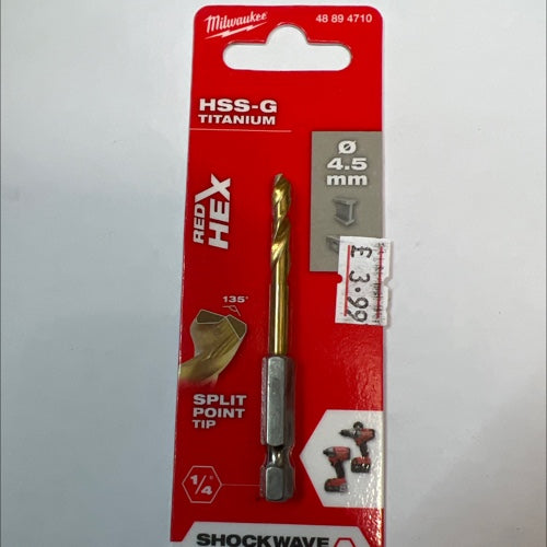 Milwaukee impact Metal drill bit 4.5mm