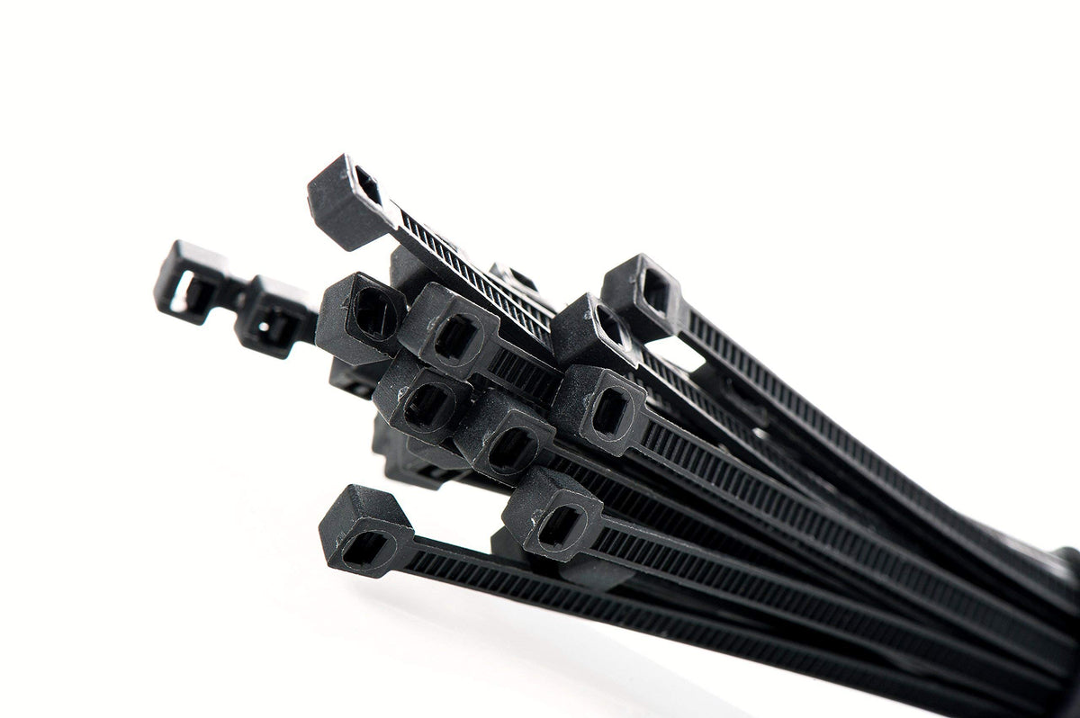 Faithfull CT300B Kabelbinder, 300 x 4,8 mm, Schwarz, 100 Stück