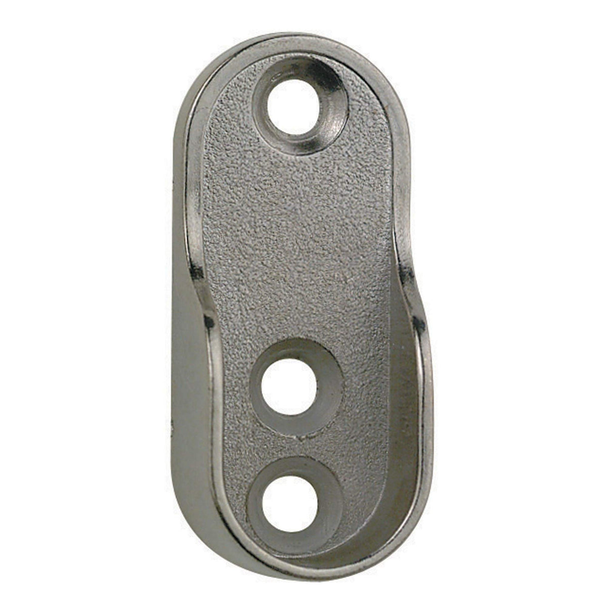 Wardrobe Rail End Sockets Oval Pack 2