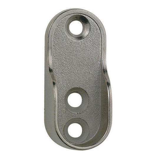 Wardrobe Rail End Sockets Oval Pack 2