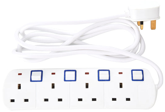 PowerMaster 341158 Switched Extension Lead 4-Gang 2m