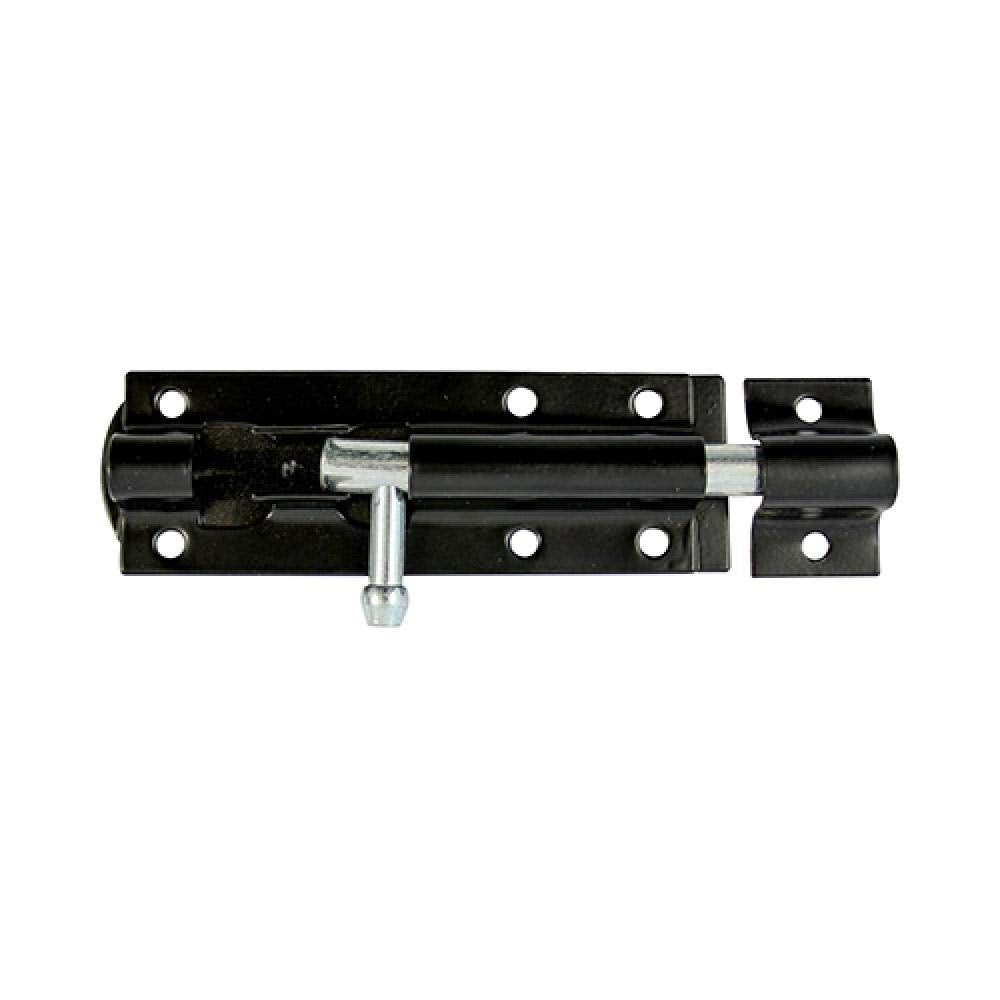 TIMCO Straight Tower Bolt - Black - 4" - Great for securing Flush Fitting Gates and shed Doors in a Closed Position, Adding Increased Security - One Bolt in a Pack.