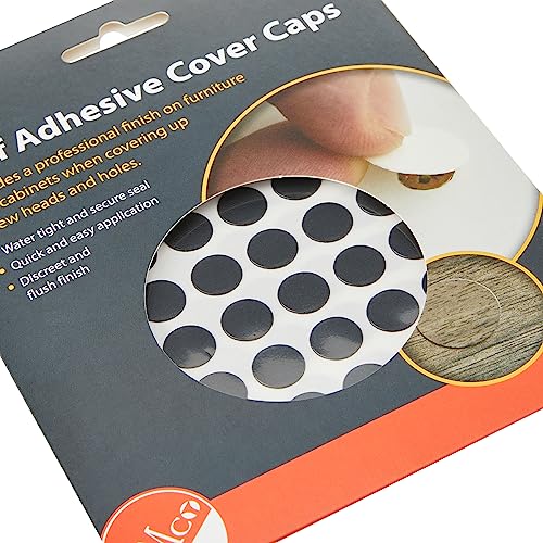 TIMCO Self-Adhesive Cover Caps - Black - 13mm