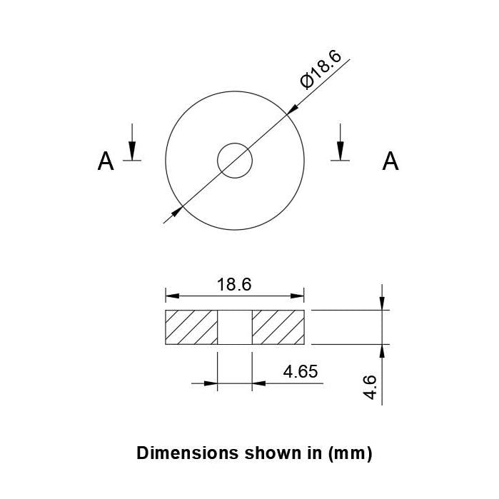 Flat Tap Washer 1/2" BSP Replacement Tap Washer 19mm Diameter (Pack of 5)