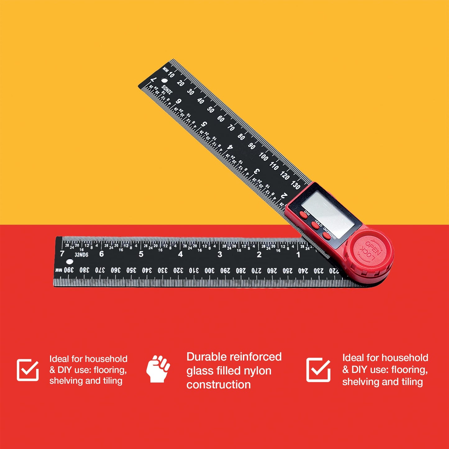 Amtech P5330 200mm (8") Digital Angle Finder with Ruler