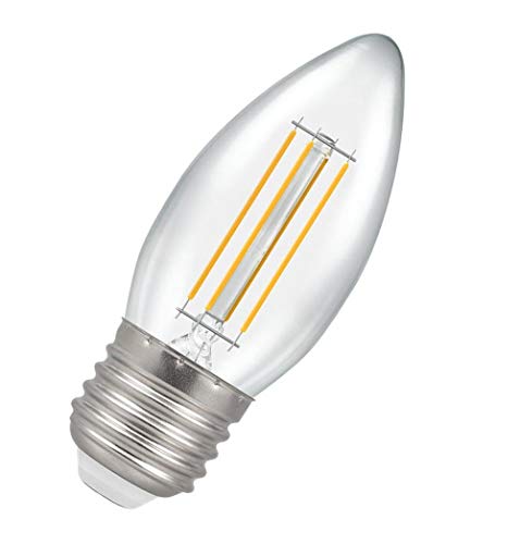 Crompton Lamps 7154 LED Dimmable Filament Candle Clear 5W E27 ES 2700K - Warm White