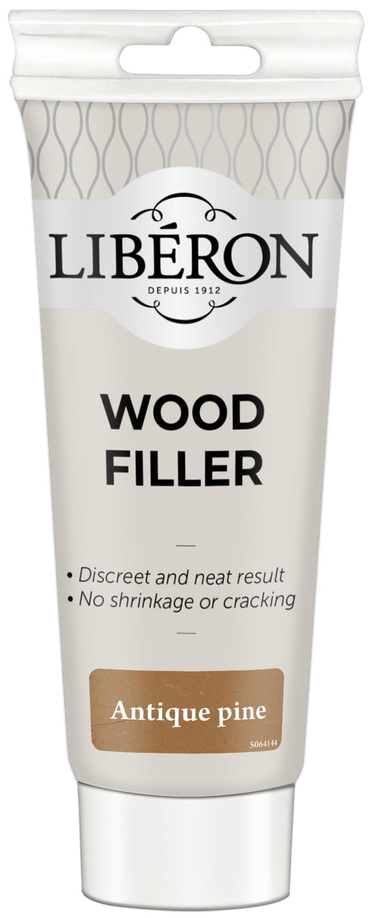 Libéron Wood Filler - Fills & Repairs - No Shrinkage Or Cracking - Ideal for Small Holes - Interior & Exterior Use - Antique Pine - 150g
