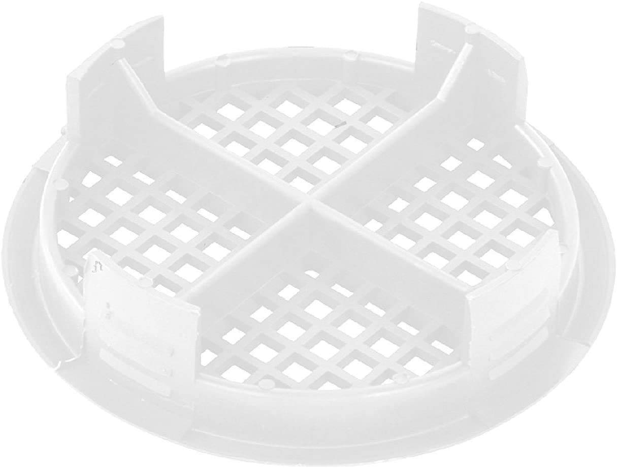 10 Number Timloc 70mm White Plastic Round Circular Push in Soffit Air Vents Vivarium
