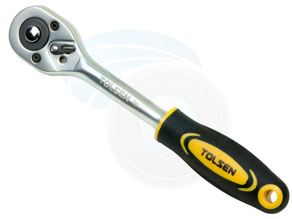 Tolsen 15119 Quick Release Reversible Socket Ratchet 3/8" Square Drive