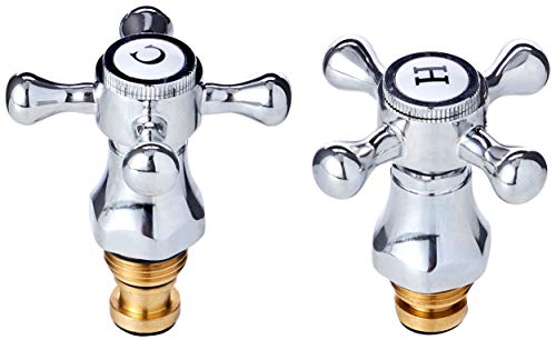 Cross Head Chrome Plated Tap Conversion Kit, Silver, 0.5-Inch