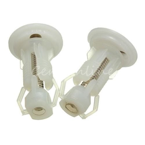 Generic 2x Toilet Seat Expanding Nylon Well Nuts Top Fixing Wellnuts Easy Installation <1&2632*1>