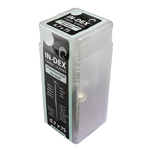 TIMco Index Hexagon Timber Screw - Silver (Box of 25)