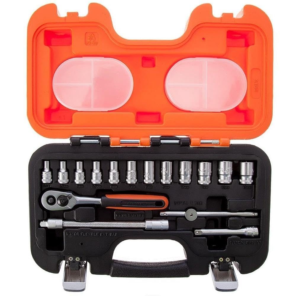 Bahco S160 S160 Socket Set 16-Piece 1/4-Inch Drive
