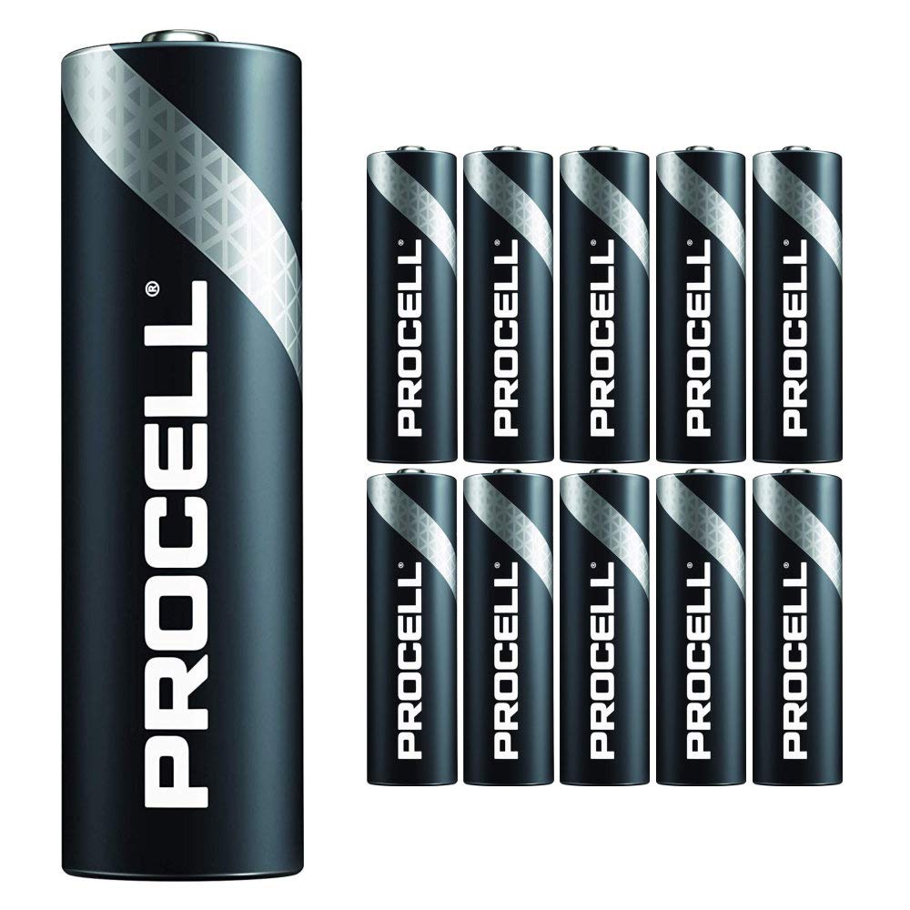 10 Pack - Duracell Procell AA Batteries | 1.5V Industrial Power Alkaline Battery | Home or Office Use | Car Air Freshener Promo Pack | Reliable Long Lasting Power
