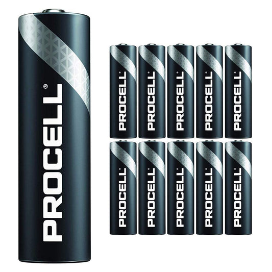 10 Pack - Duracell Procell AA Batteries | 1.5V Industrial Power Alkaline Battery | Home or Office Use | Car Air Freshener Promo Pack | Reliable Long Lasting Power