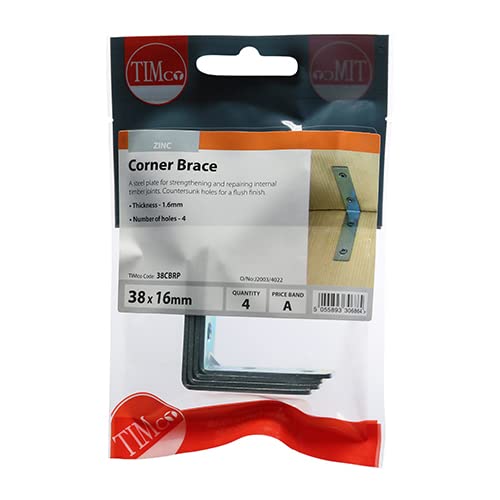 TIMco 38CBRP 38 m Corner Brace Pack (4-Piece) (Box of 4)