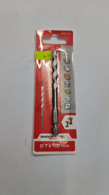 Milwaukee multil material drill bit 7MM x 100MM