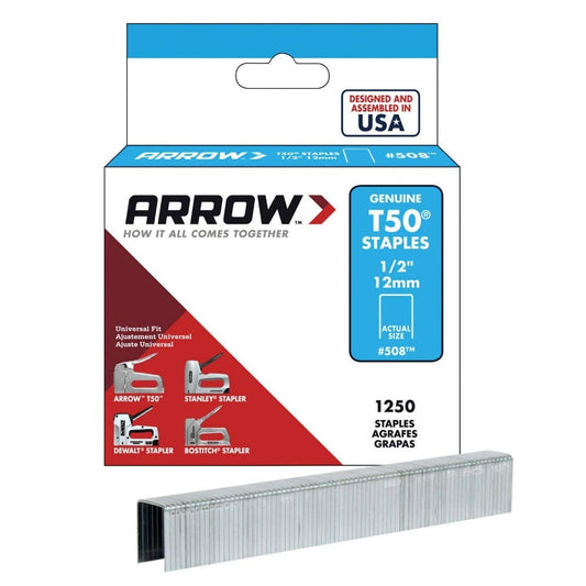 Arrow T50 Staples 12mm 1/2'' 1250pk