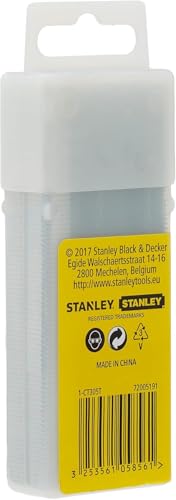 Stanley 8mm Flat Narrow Crown Staples (1000 Pieces)