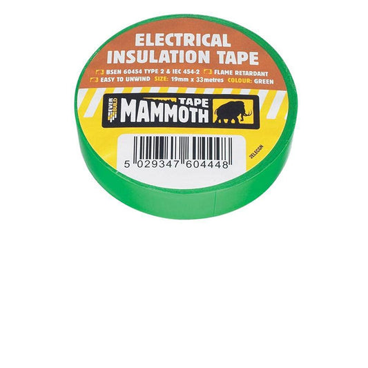 Everbuild 2ELECYW Electrical Insulation Tape, Yellow, 19 mm x 33 m