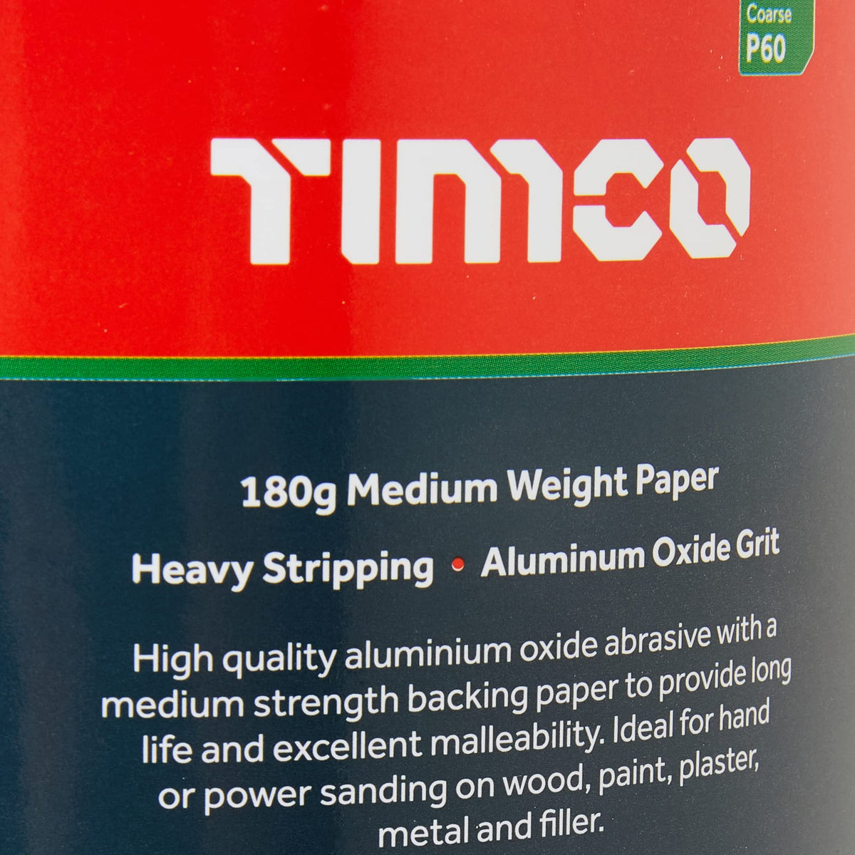 TIMCO 60 Grit Sandpaper Roll - Yellow - 115mm x 10m
