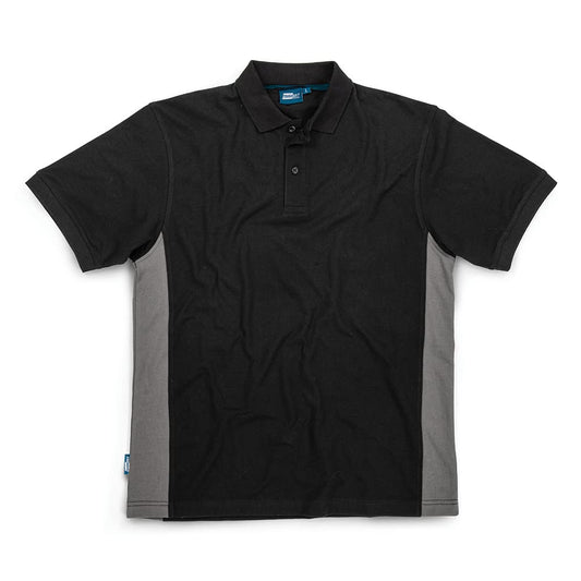 Tough Grit 2-Tone Polo Shirt Black/Charcoal