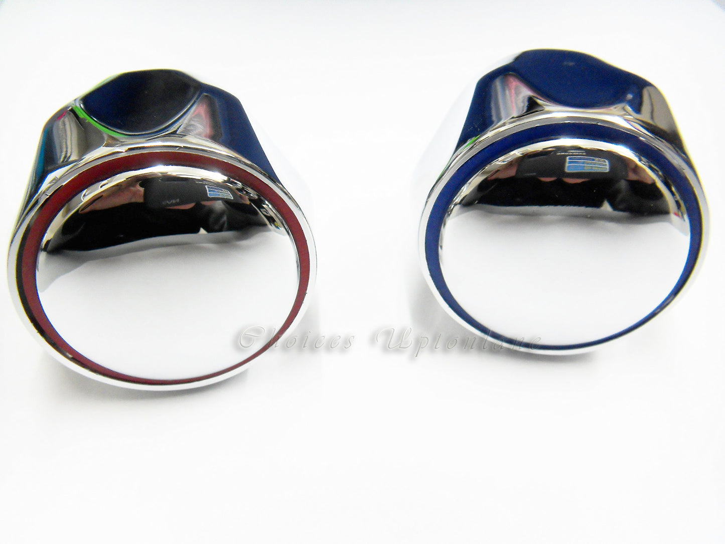 REPLACEMENT HOT & COLD TAP TOP HEAD COVERS CHROME PLATED FOR BASIN / BATH & KITCHEN SINK TAPS