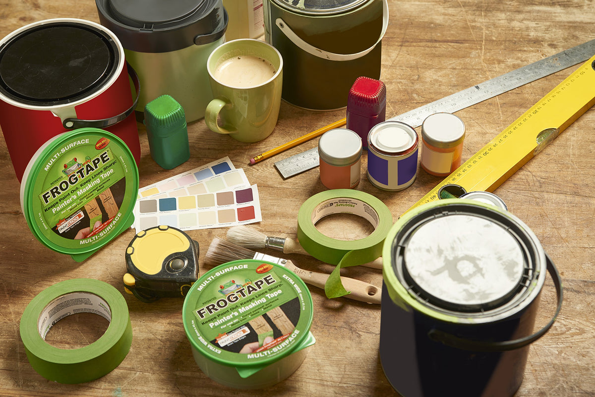 Frog Tape Green Multi Surface Painters Masking Tape Twin Pack of 24mm x 41.1m. Indoor painting and decorating for sharp lines and no paint bleed